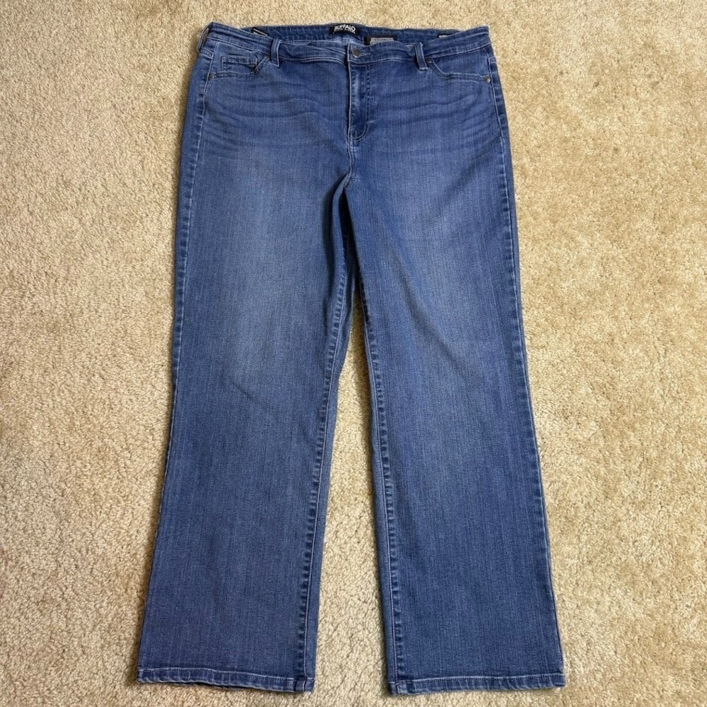 Buffalo David Bitton Alyssa Jeans Womens 16/36 Blue Denim High Rise Straight Leg